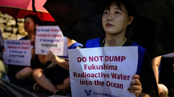 fukushima nuclear plant water release protest