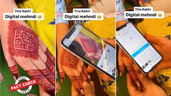 The video was shared with a claim that it shows a mehndi QR code that can be used for making payments. 